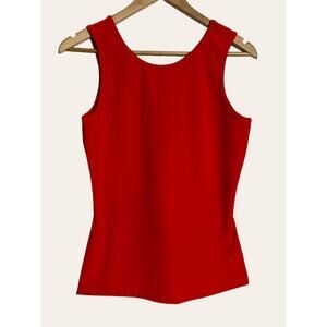 Eliza Audley Red Stretch Tank Top Size M